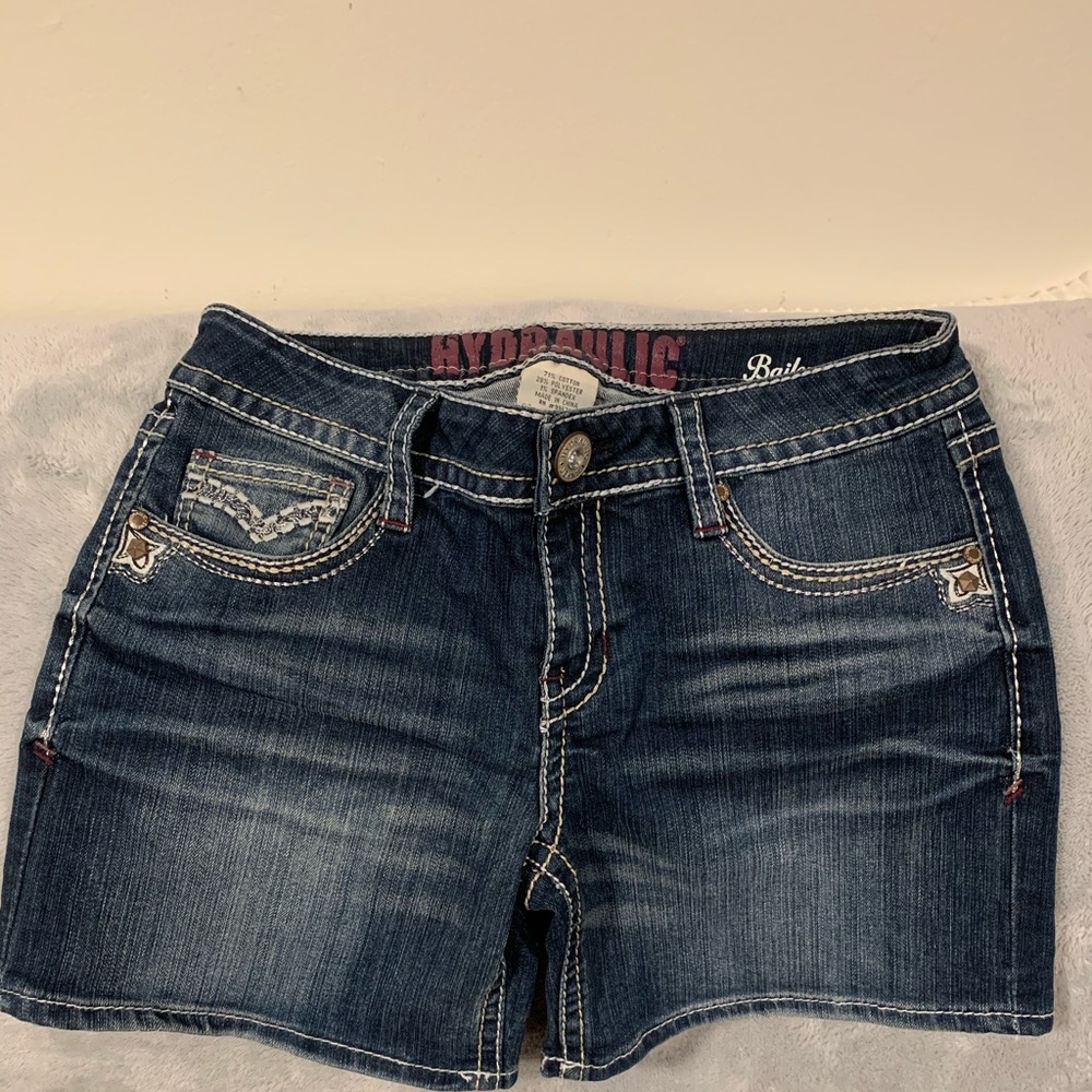 Blinged out Jean Shorts Size 9/10